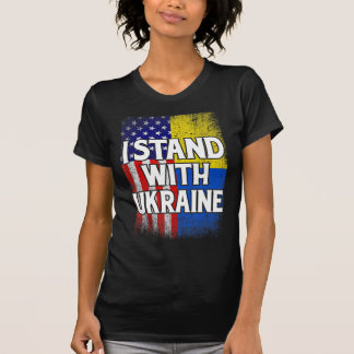 T-shirt Drapeau vintage ukrainien américain Ukraine patrio