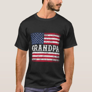 T-shirt Drapeau Vintage Usa 4 juillet patriotique