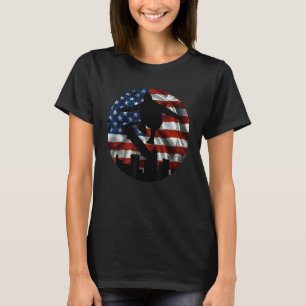 T-shirt Drapeau vintage Usa Fan Skateboard Skateboarder Fu