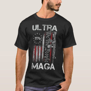 T-shirt Drapeau vintage Usa Ultra Mega Gun Usa 4 juillet T