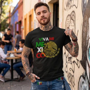 T-shirt Drapeau Viva mi Mexico 