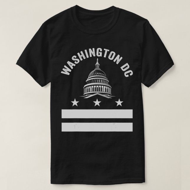 T-shirt Drapeau Washington DC Amour Capitol Hill Souvenir  (Design devant)