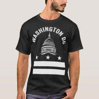 T-shirt Drapeau Washington DC Amour Capitol Hill Souvenir 