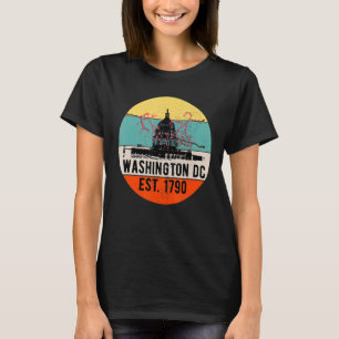 T-shirt Drapeau Washington Dc Love Capitol Hill Souvenir R