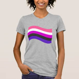T-shirt Drapeau Wavy Genderfluide Fide