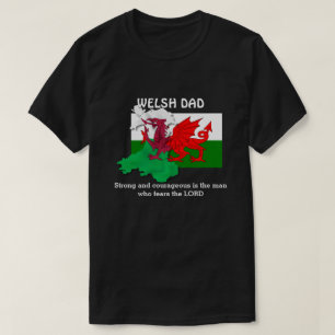 T-shirt Drapeau WELSH DAD personnalisable du Pays de Galle