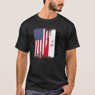 T-shirt Drapeau yéménite à moitié yéménite Vintage