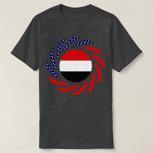 T-shirt Drapeau yéménite des patriotes américains (Design devant)