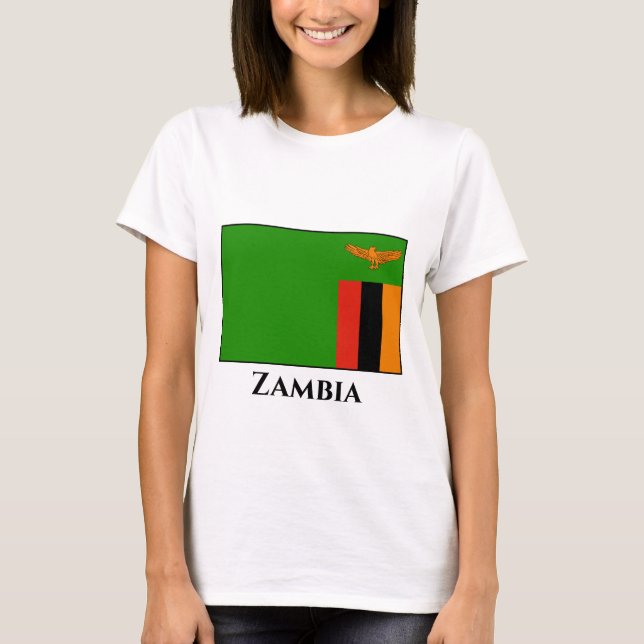 T-shirt Drapeau Zambie (Devant)