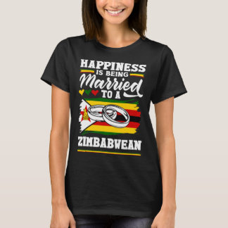 T-shirt Drapeau Zimbabwéen Marié À Un Zimbabwéen