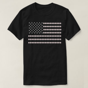 T-shirt Drapeaux américains Fan de baseball