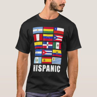 T-shirt Drapeaux américains hispaniques Latina Hispanique 
