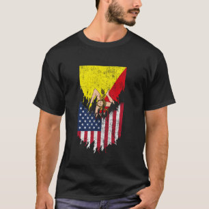 T-shirt Drapeaux américains siciliens arrachés Sicile