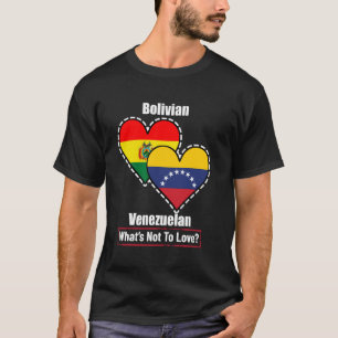 T-shirt Drapeaux boliviens vénézuéliens du cœur Qu'est-ce