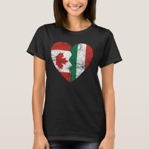 T-shirt Drapeaux canadiens hongrois Coeur Canada Hongrie R