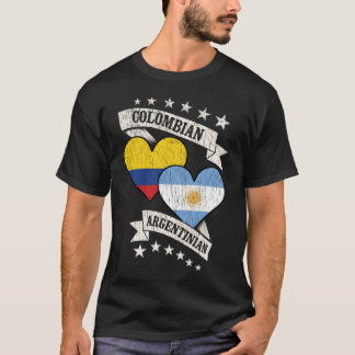 T-shirt Drapeaux cardiaques argentins colombiens