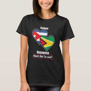 T-shirt Drapeaux cardiaques cubains Guyanais Qu'est-ce que