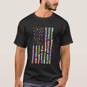 T-shirt Drapeaux Célébration du Mois du patrimoine hispani