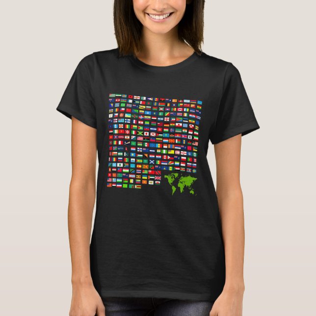T-shirt Drapeaux cool du monde Illustration Graphic Desi (Devant)
