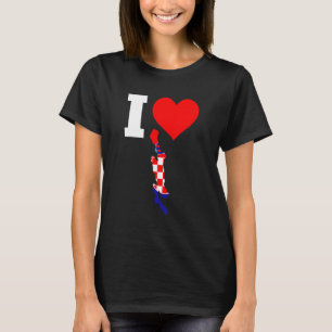 T-shirt Drapeaux Croatie pour Cres I Love Cres