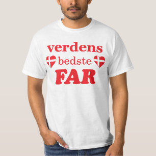 T-SHIRT DRAPEAUX DANOIS DE VERDENS BEDSTE LOIN -