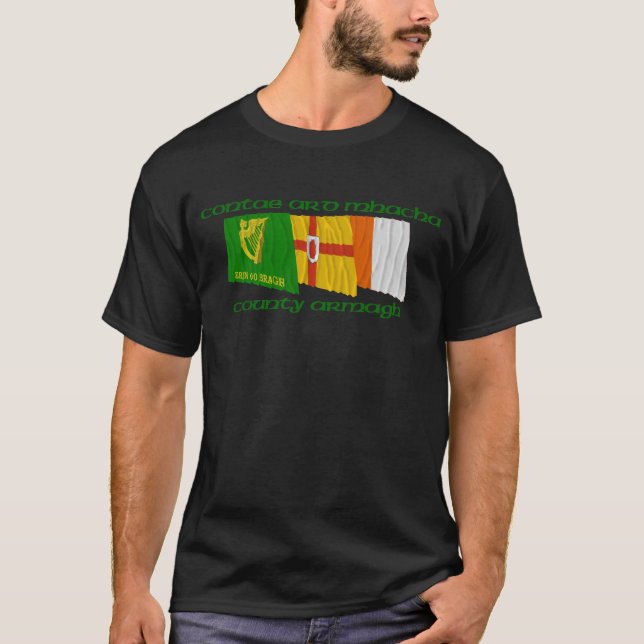 T-shirt Drapeaux d'Armagh du comté (Devant)