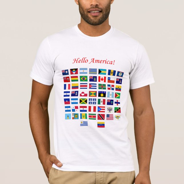 T-shirt Drapeaux de l'Amérique (Devant)