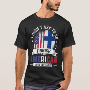 T-shirt Drapeaux de pays finno-américains Fierté Finlande 