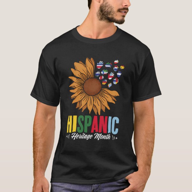 T-shirt Drapeaux de pays hispanique Latino Hispanique Su (Devant)