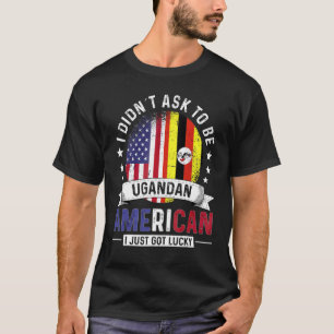 T-shirt Drapeaux de pays ougandais américain Fierté du pay