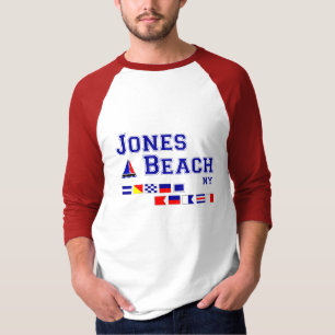 T-shirt Drapeaux de signal de la plage NY de Jones