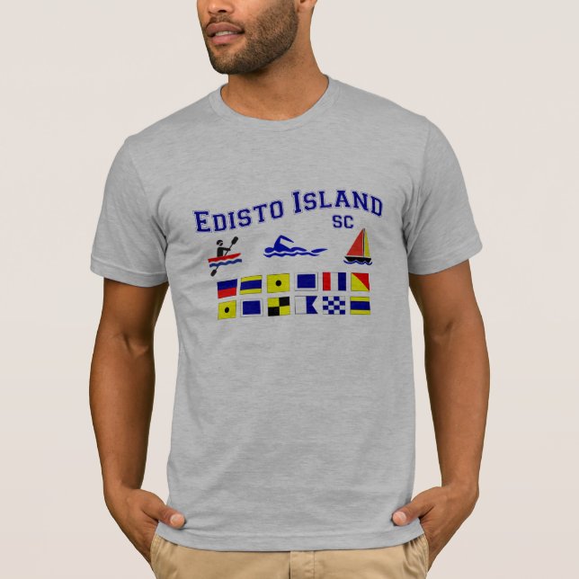 T-shirt Drapeaux de signal de Sc d'île d'Edisto (Devant)