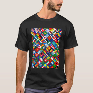 T-shirt Drapeaux Des Pays Du Monde Information Gi