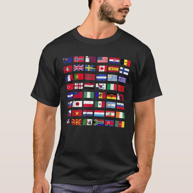 T-shirt Drapeaux des pays du monde International (Devant)
