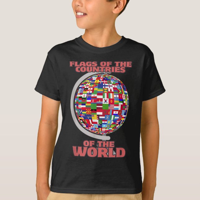 T-shirt Drapeaux Des Pays Du Monde International (Devant)