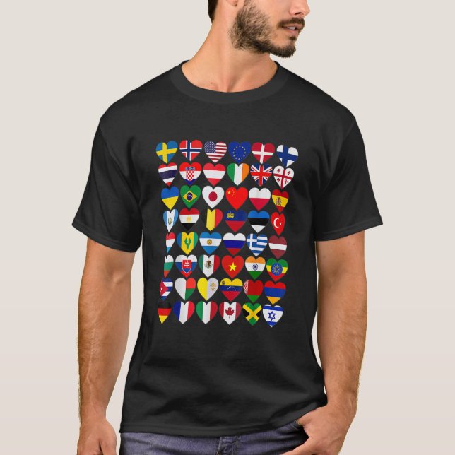 T-shirt Drapeaux des pays du monde International (Devant)