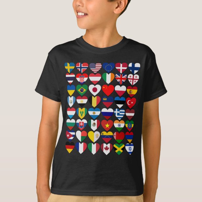 T-shirt Drapeaux des pays du monde International  (Devant)