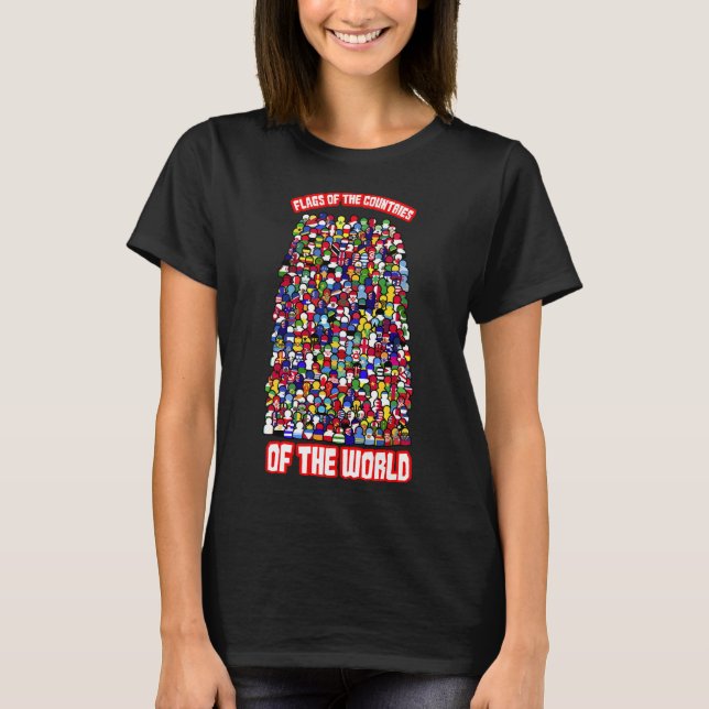T-shirt Drapeaux Des Pays Du Monde International (Devant)