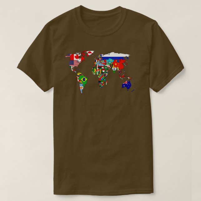 T-shirt Drapeaux Des Pays Du Monde International Fl (Design devant)