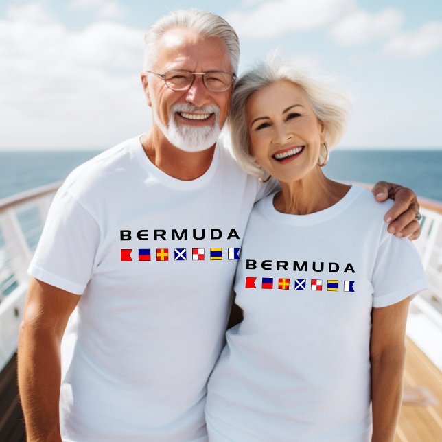T-shirt Drapeaux des signaux marins des Bermudes Couleur c (Créateur téléchargé)