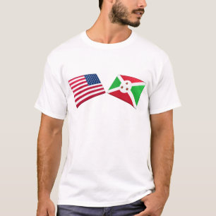T-shirt Drapeaux des USA et du Burundi