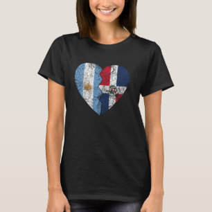 T-shirt Drapeaux dominicains argentins Argentine Dominicai