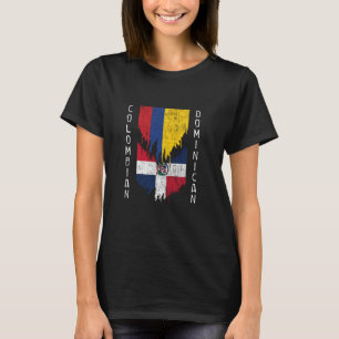 T-shirt Drapeaux dominicains colombiens arrachés Colombie