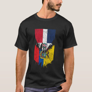 T-shirt Drapeaux dominicains équatoriens arrachés Républiq