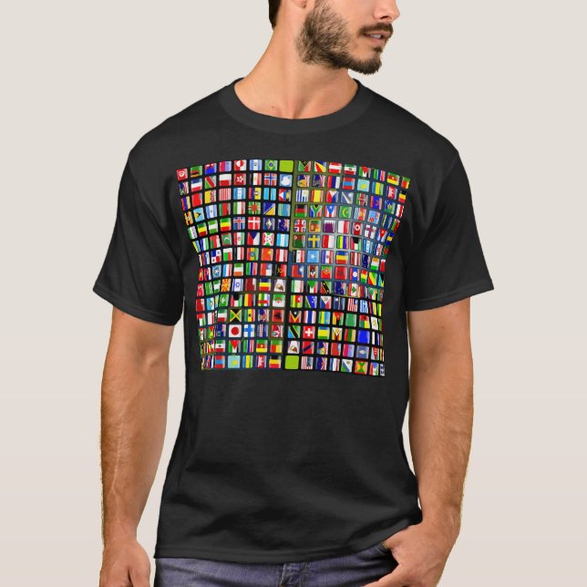 T-shirt Drapeaux du monde (Devant)