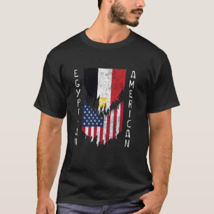 T-shirt Drapeaux égyptiens américains arrachés Égypte