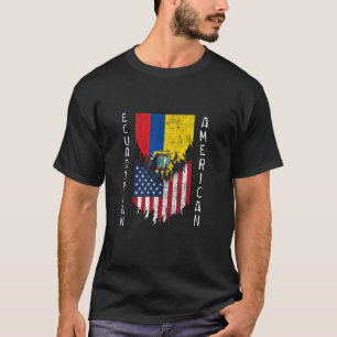 T-shirt Drapeaux équatoriens américains arrachés Équateur