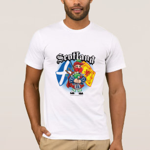 T-shirt Drapeaux et joueur de pipeau de l'Ecosse
