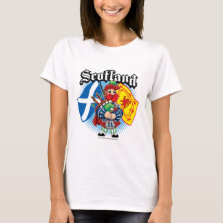 T-shirt Drapeaux et joueur de pipeau de l'Ecosse