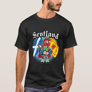 T-shirt Drapeaux et joueur de pipeau de l'Ecosse